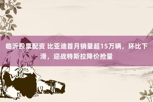 临沂股票配资 比亚迪首月销量超15万辆，环比下滑，迎战特斯拉降价抢量